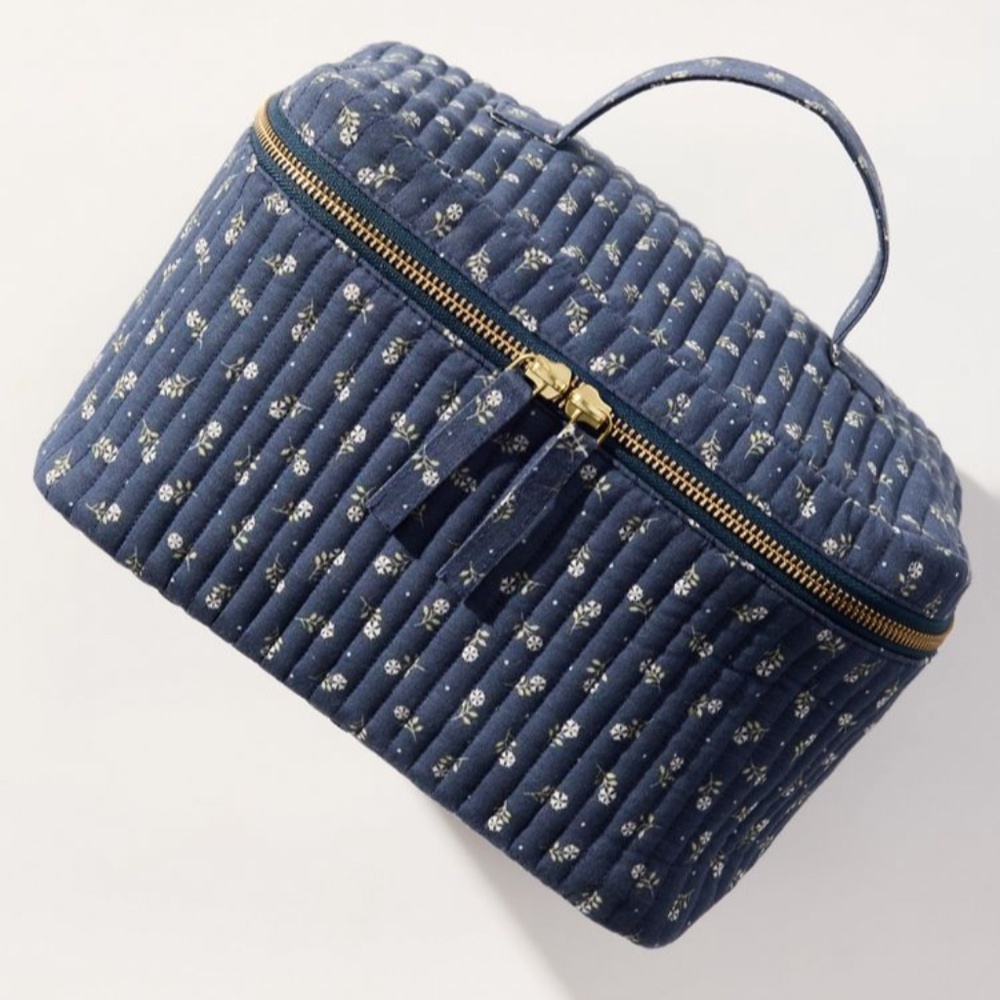 Anthropologie Quilted Train Case